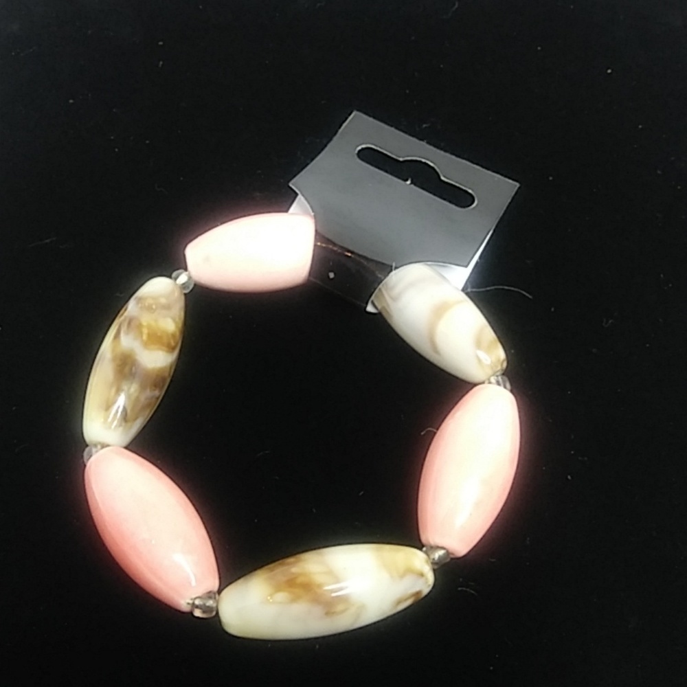 Chic Pink and Tan Bracelet
